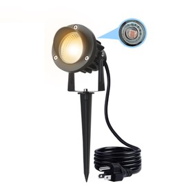 10W Dusk to Dawn Led Light 120V 3000K 1000lm Warm White Outdoor Landscape Outdoor Spotlights with Photocell Sensor IP65 Waterproof Outdoor Spot Lights for Yard Flag Garden Tree