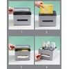 HornTide 5-in-1 Tissue Box 7.8inch Multifunction Countertop Organizer 3X Compartments