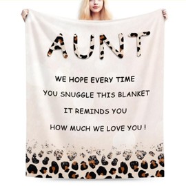 Mothers Day Blanket Aunt Gifts, Aunt Gifts from Niece, Aunt Blanket, Gifts for Aunt, Aunt Gifts from Nephew, Best Aunt Ever Gifts, Gifts for Aunts from Niece, to My Aunt Throw Blankets 60"x80"