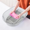 SEWACC Laundry Tub Plastic Wash Basin Plastic Hook Infant Clothes