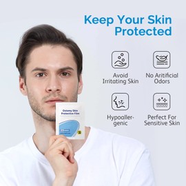 Heagimed Ostomy Skin Film Wipes, 30pcs Individually Wrapped No-Sting Ostomy Skin Protective Film, Ostomy Care Products for Stoma Care