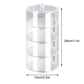 TITA-DONG Belt Organizer, Acrylic Belt Display Storage Box, Multilayer Belt Storage Box, Clear Belt Case Storage Holder for Belt Watch Jewelry Bracelets Ring Cosmetic(4 Layers)