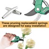 QEQSHQO 4 x Replacement Spring for Secateurs, Stainless Steel, Garden