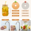 SENTOP 8pcs Bamboo Jar Lids with Straw Hole,Reusable Bamboo Mason