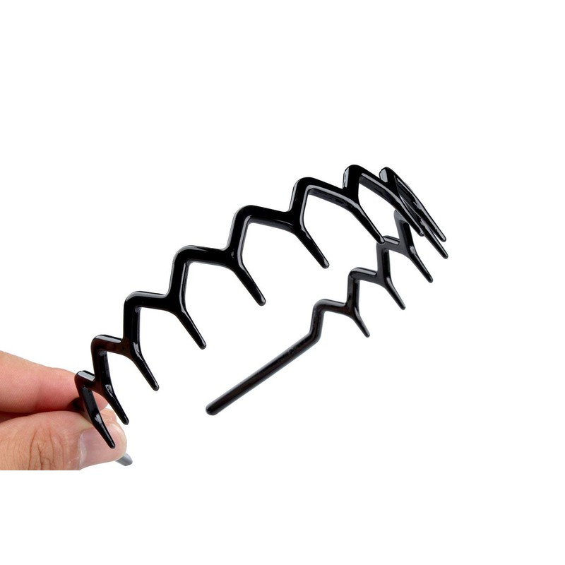 Triko Juego de 2 Diademas Zigzag para Mujeres y Hombres,