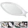 Cabilock Fish Shaped Plate, 31cm Ceramic Fish Dish Dinner Serving