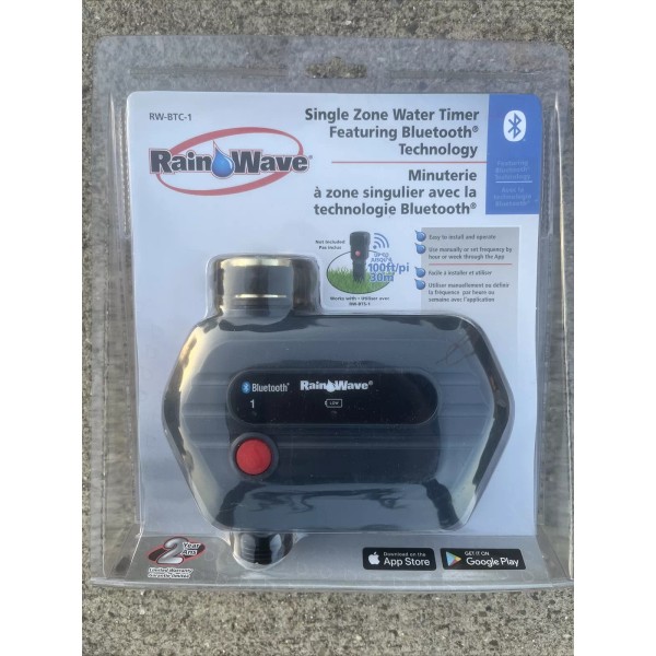 Rain Wave Single Zone Water Timer Bluetooth Brand New!