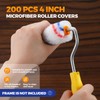 Leumoi 200 Pcs 4 Inch Mini Paint Roller Bulk Small