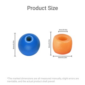 AYNKH 200 Pony Beads Sequins 200 Wooden Beads 12 Colors Pony Beads Sequins Plastic Hair Braiding Crafts Bracelets Necklace Jewelry Making Bracelets Necklaces (8mm)