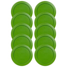 Replacement Lids for Pyrex 6 & 7-Cup Glass Food Storage Container Bowls, 7.5-Inch Plastic Round Lids Covers fits Pyrex 7402-PC, Airtight & Leakproof (10-Pack, Green)