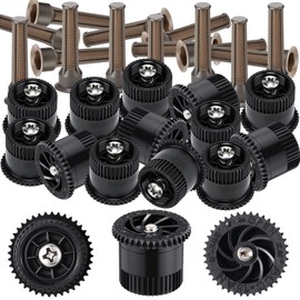 Honoson 16 Pcs Variable Arc Nozzle Radius High Efficiency Replacement Pop up Sprinkler Heads Compatible with Rainbird, Hunter, Orbit Pop-up Sprinklers(Black,15 Van)