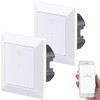 Luminea Home Control Lichtschalter WiFi: 2er-Set WLAN-Lichttaster, App, komp. zu