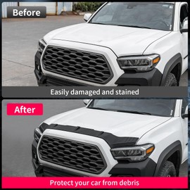 Zekzoop Hood Protector Compatible with 2016-2023 Toyota Tacoma Hood Shield TPE Hood Deflector Hood Guard for 2022 Tacoma Accessories