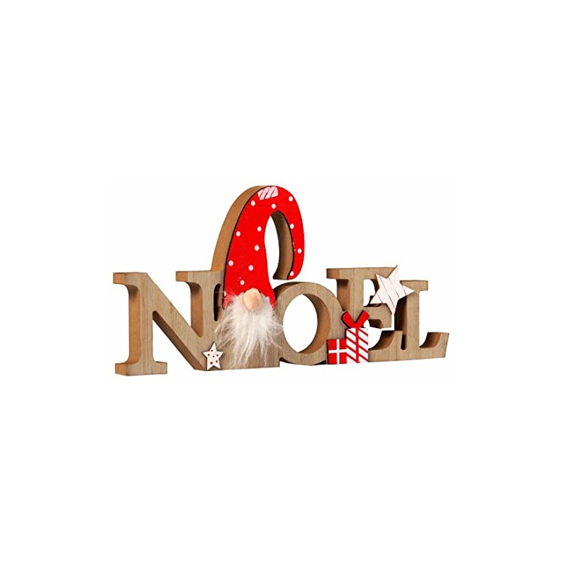 SiL Interiors Gonk NOEL Christmas Free Standing Word Ornament Decoration