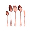 EUIRIO Stainless Steel Copper Serving Utensils Large Serving Spoon Set
