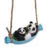 Swing Panda Statue Mother and Baby Panda Lying On The