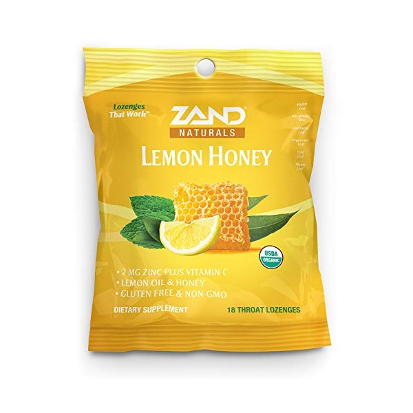 ZAND Organic Honey Lemon, 18 CT