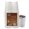 White Paper Hot Coffee Tea Drinking Cups 12oz.- 350ml. (Pack