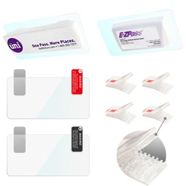 MASIGO EZ Pass Holder for Windshield – Reusable Static Film with Strips Made with 3M Dual Lock – Easy to Transfer and Remove – Secure Hold – Fits EZPass, SunPass, FasTrak, and Other Toll Tags