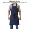 Denim Apron Abrasion Resistant Washable Chef Apron Adjustable Stylish Kitchen