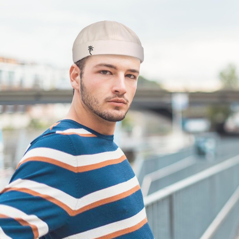 Original Docker Hat, Brimless Original Docker Hat, 100% Cotton, Adjustable