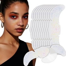 10 Sheets Glitter Freckles Face Tattoo, Holographic Face Glitter Speckles Patches, Temporary Face Freckles For Women Festival Accessories Makeup Rave Accessories (Style 5)