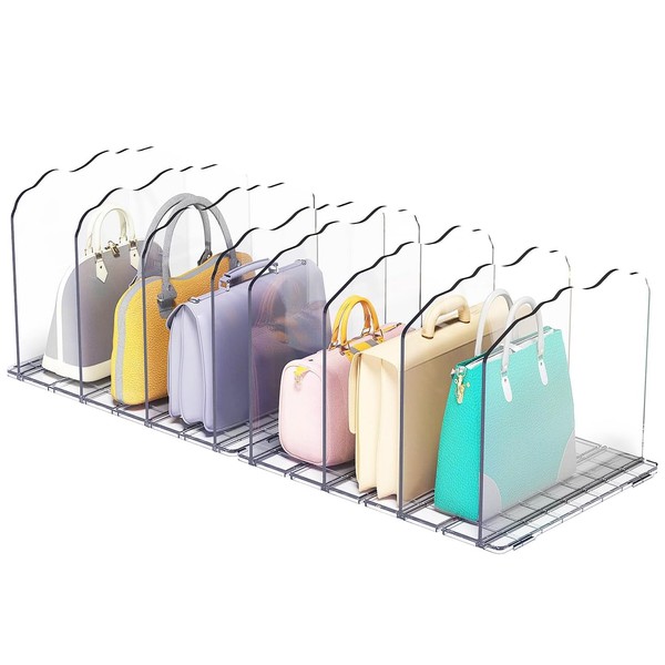 TDQKVO Purse Organizer for Closet, Handbag Storage Divider Clear Adjustable