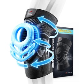 DDGM Ginocchiera Ortopedica Stabilizzante a Compressione Alta Qualità Tutore Ginocchio Con Gel Pad Rotuleo e Stecche Ginocchiera Sportiva per Artrosi e Menisco Fascia Elastica Ginocchio Size Small