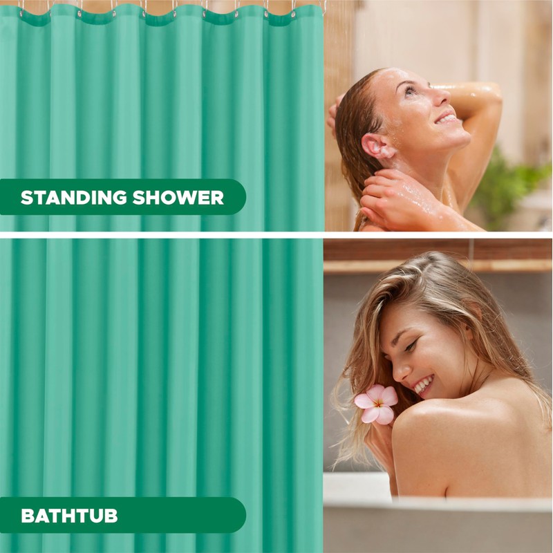 Biscaynebay Quality Fabric Shower Curtain Liners 72 Inch by 72