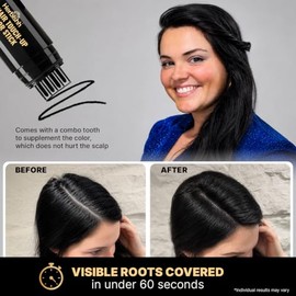 Herbishh Barra de tinte de cabello con peine integrado (0.53 onzas), tinte temporal para cubrir el cabello gris instantáneo, impermeable y a prueba de