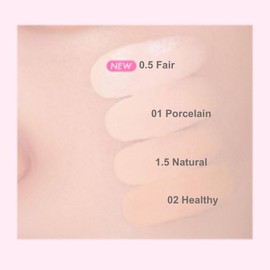 AMUSE Ceramic Skin Perfector Cushion & Puff Set 4items [Ballerina Limited Edition], Shade:1.5 Natural