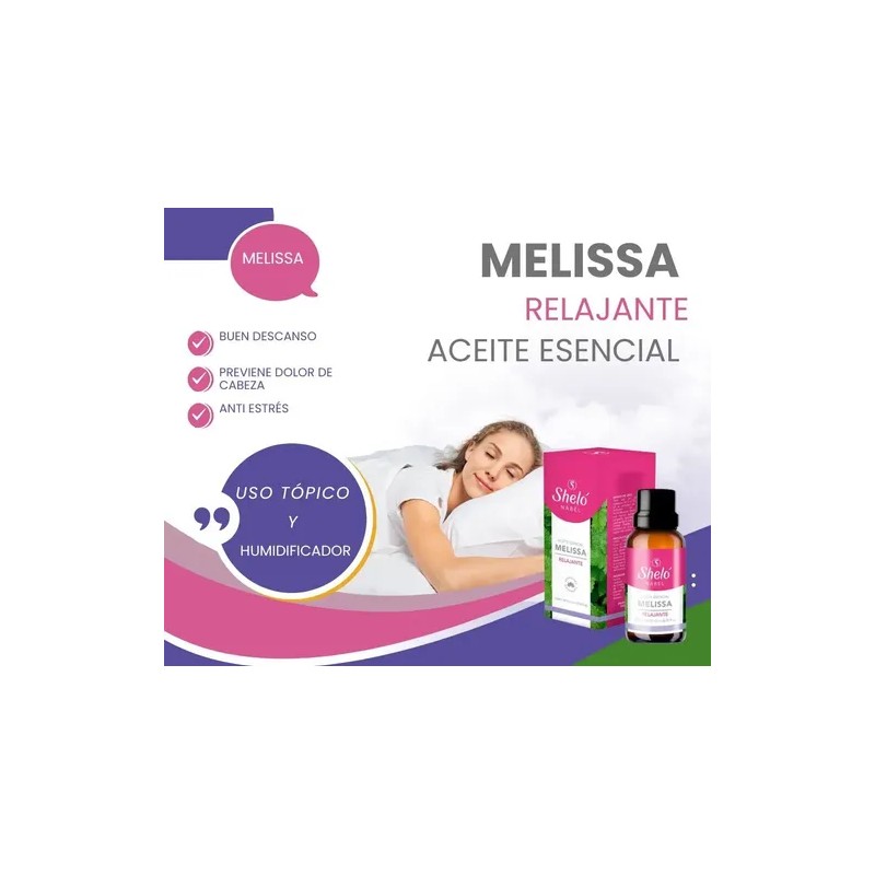 Aceite Esencial De Melissa Sheló Nabel Botella De 15ml Relaj