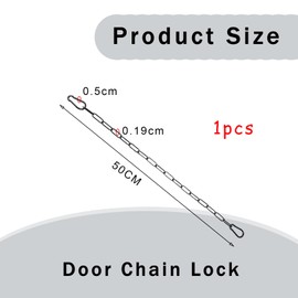 Chain Steel Chain, Link Chain with Lock, Chain Black, Stainless Steel Gate Chain Lock, Hanging Chain, Sturdy Steel Chain for Outdoor Fences and Garden Gates, Safety Chain for Pets