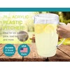 Arrow Home Products Clear Plastic Beverage Pitcher with Lid, 76