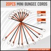 20 Pack Heavy Duty Small Bungee Cords with Hooks Cord