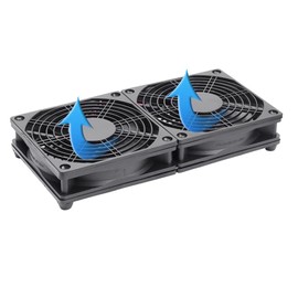 Qeunrtiy 120Mm 5V USB Powered PC Router Dual Fans High Cooling Fan for Router Modem Receiver