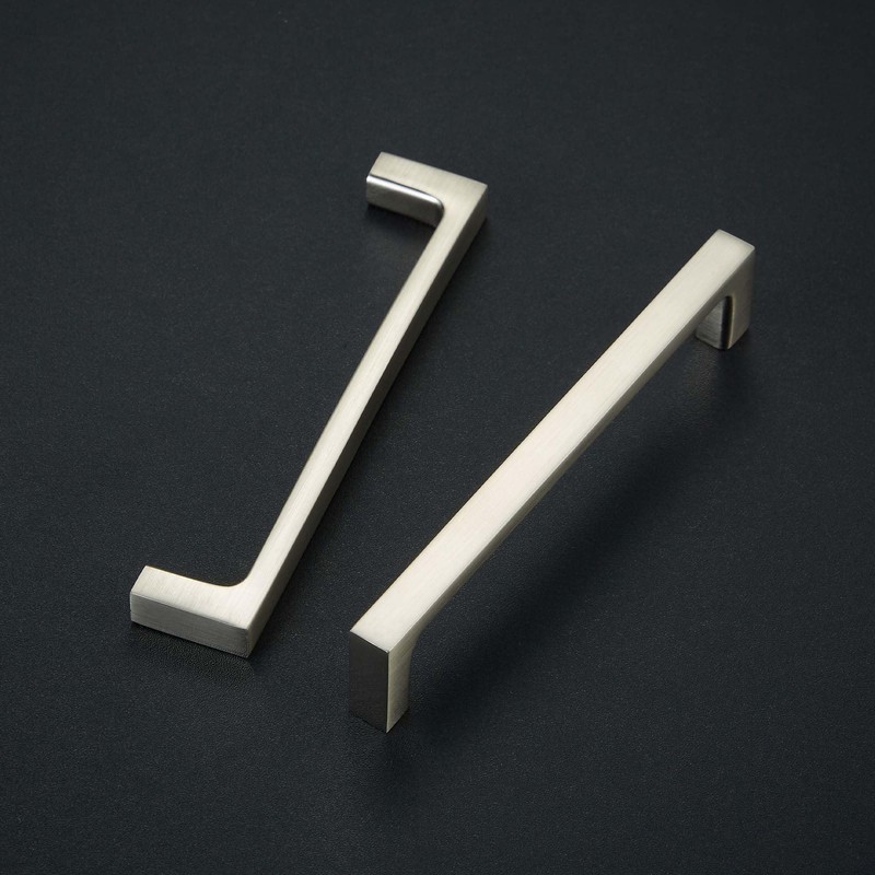 LECHYN Satin Nickel Kitchen Cabinet Pull, 10 Pack 5 Inch(128MM)