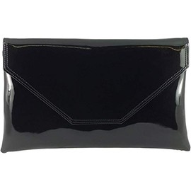 LONI Clutch/Shoulder Bag Faux Patent Handmade in the UK