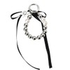 Pearl Keychain Wristlet Lanyard with Bow Silver y2k Car Key
