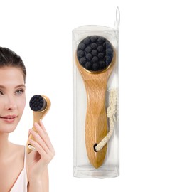Dry Skin Brush | Facial Cleansing Brush,Natural Bristle Wood Handle Exfoliator Scrubber for Men Women Cheeks Jaw Neck Massage