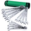 SK Combination Wrench Set, Metric 8 to 19mm, 12-Piece, SuperKrome