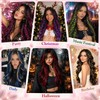 8PCS Raccoon Tail Hair Extensions,Chocolate Brown Scene Hair Extensions