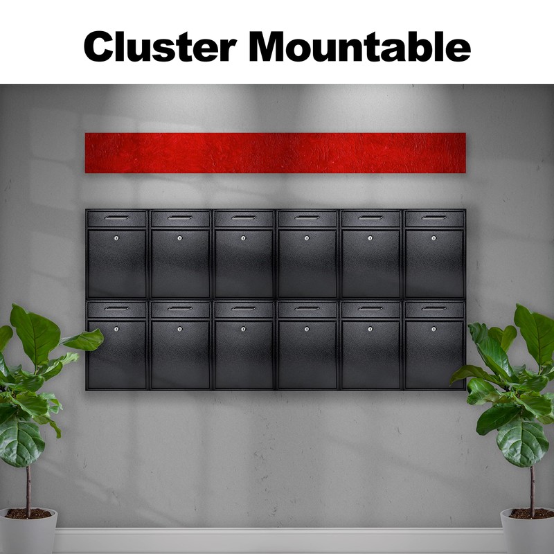 Mail Boss 7427 High Security Steel Wall-Mounted Locking Mailbox, (Office