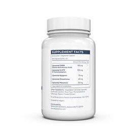 Renue By Science Restore PM | Liposomal Melatonin GABA Supplements | 60 Capsules with Melatonin (3.5mg) 5HTP (100mg) Glutathione (65mg) Apigenin (75mg) GABA (150mg) - Non-GMO | Made in The USA