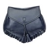 Widmann 09814 Belt Bag in Leather Look, Black, Medieval Accessory,