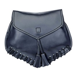 Widmann 09814 Belt Bag in Leather Look, Black, Medieval Accessory, Costume, Carnival, Theme Party