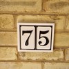 Hand Painted Italian Ceramic House Numbers Simple Design Tile Size