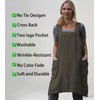Stomeshle Japanese Aprons Plus Size Smock for Women with Pockets