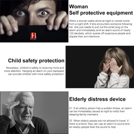 2 Pack Safe Sound Personal Alarm, Blue+Pink 130DB Personal Security Alarm Keychain w LED Strobe Light, Emergency Safety Alarm for Women, Men, Children, Elderly Light