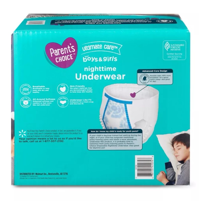 Parent’s Choice Parent's Choice Nighttime Underwear, S/M 44 Count